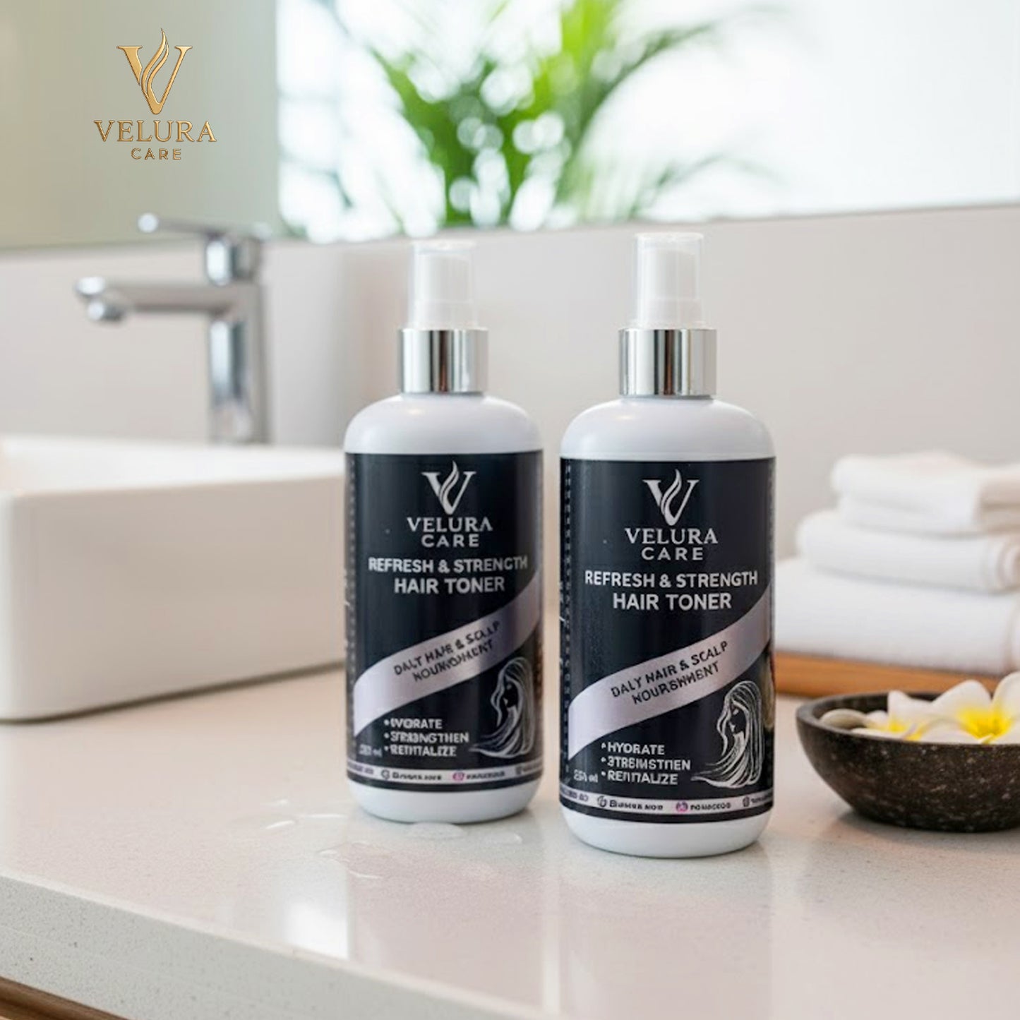 Velura Refresh & Strength Hair Toner 250ml | Hydrating Scalp & Root Strengthener