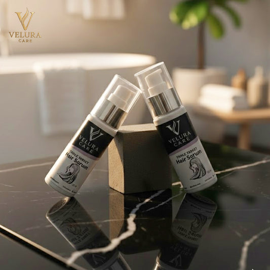 Velura Triple Target Hair Serum 50ml | Lightweight Frizz Control & Shine Booster
