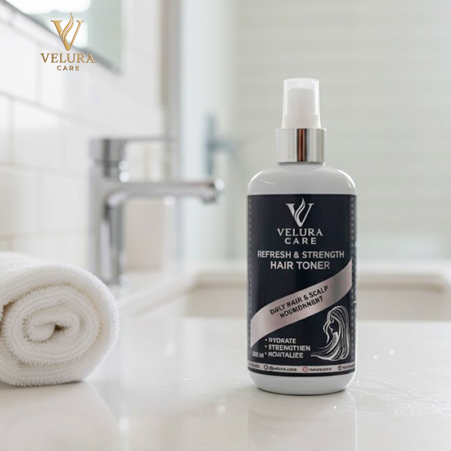 Velura Refresh & Strength Hair Toner 250ml | Hydrating Scalp & Root Strengthener